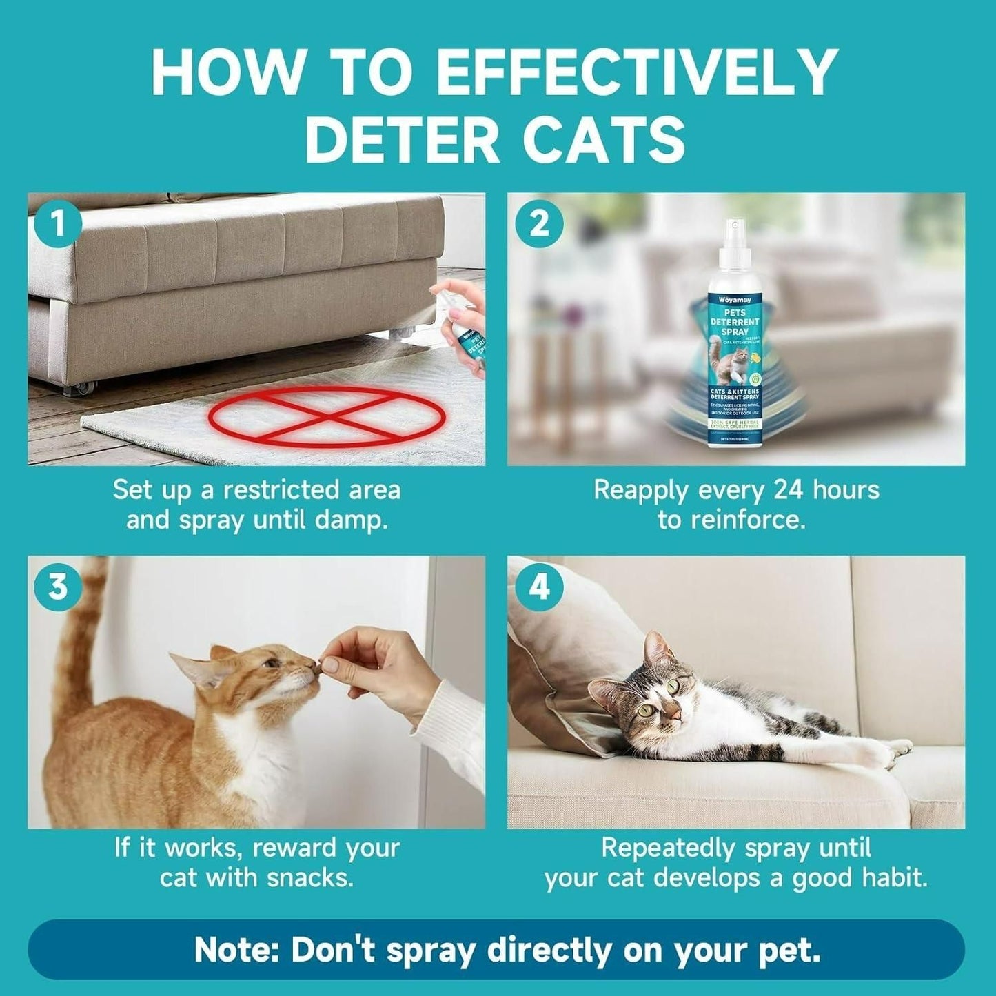 Pet Deterrent Spray 100ml Each Combo Pack Buy 1 Get 1 Free