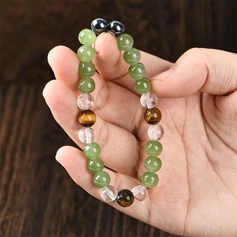 Tiger's Eye Stone and Crystal Beads Bracelet Combo Offer Buy 1 Get 1 Free