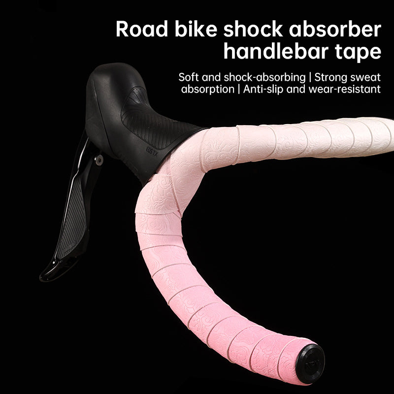 Road Bike Handlebar Tape: Double-Pinyin Cloud Pattern, Gradient Color, Comfortable, Shock - Absorbing, Breathable