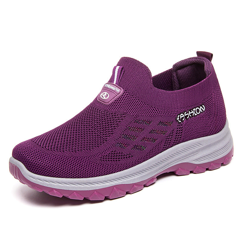 Summer Flyknit Single Shoes for Women - Breathable Casual Footwear
