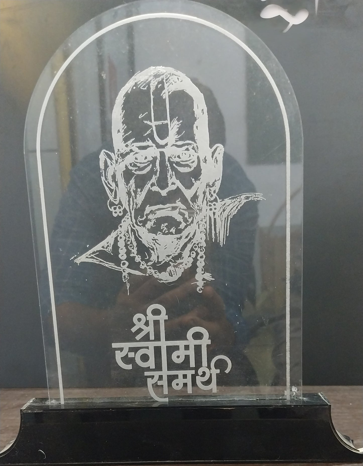 Acrylic LED Engraved Idol – Buddha & Swami Samarth Spiritual Night Lamp