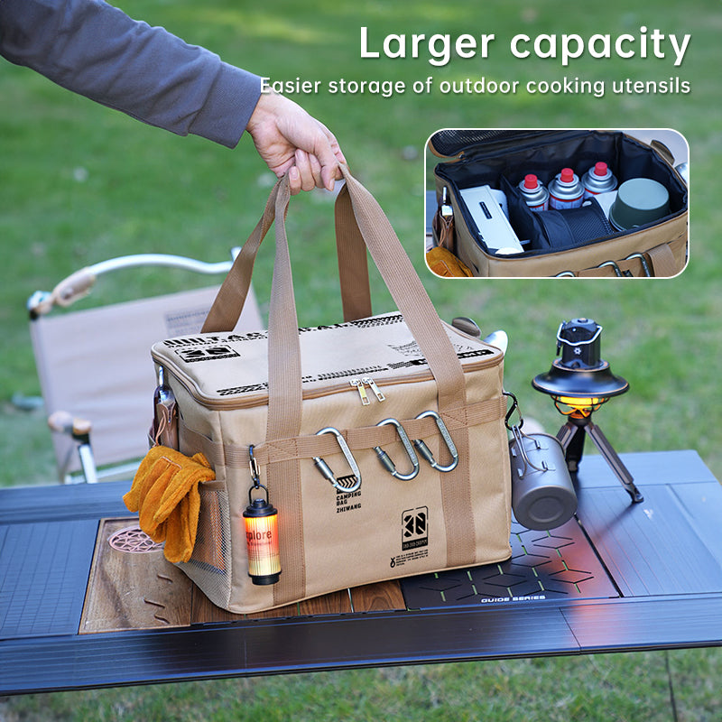 Outdoor storage bag, large - capacity foldable storage box, camping gear for picnic, portable, water - resistant