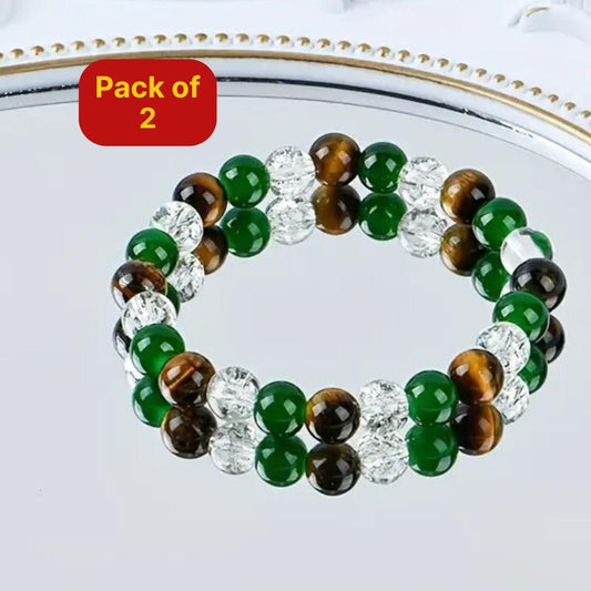 Relaxing Success Enhancing Prosperity & Abundance Beaded Stretch Unisex Bracelet Combo Offer Buy 1 Get 1 Free