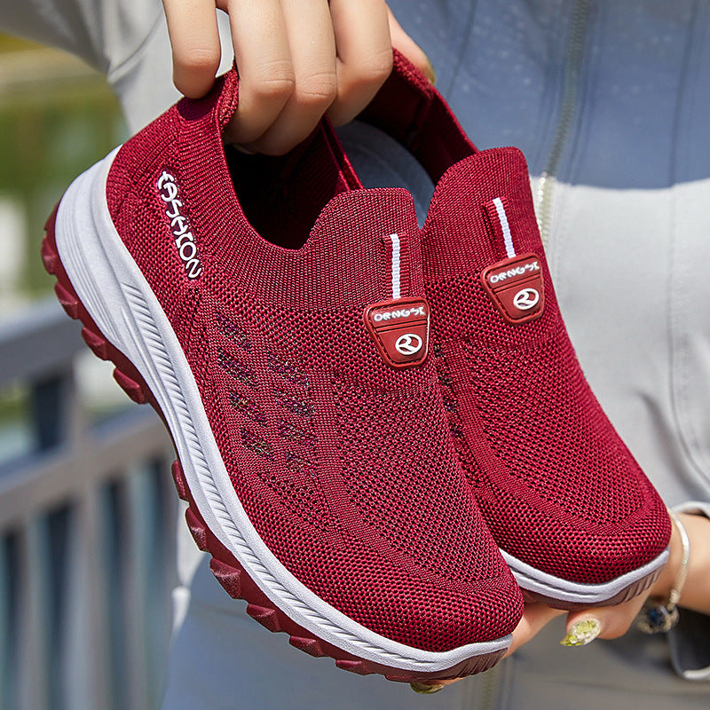 Summer Flyknit Single Shoes for Women - Breathable Casual Footwear