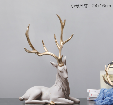 Elk ornaments foyer home decor creative furnishings TV wine cabinet decorations housewarming gifts