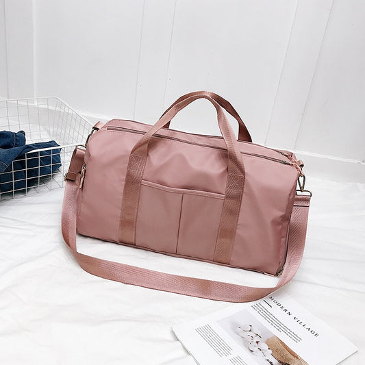 Outdoor Waterproof Nylon Sports Gym Bag - Training Fitness Travel Handbag with Shoe Compartment
