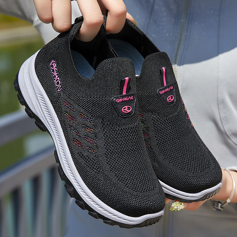 Summer Flyknit Single Shoes for Women - Breathable Casual Footwear
