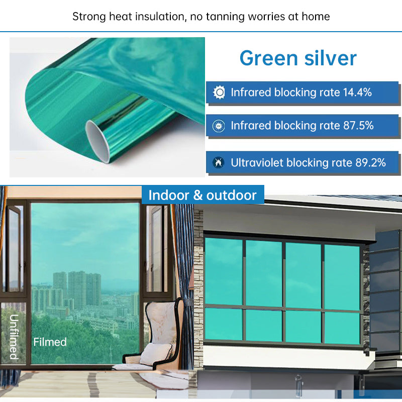 One - Way Window Privacy Film   Static Cling, Self - Adhesive Vinyl   Blocks UV, Insulates & Controls Heat