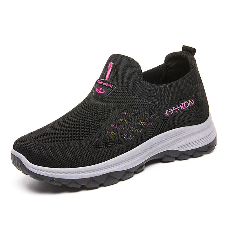 Summer Flyknit Single Shoes for Women - Breathable Casual Footwear