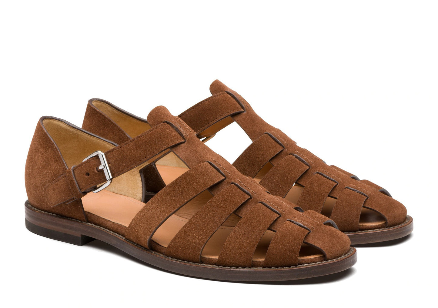 Men's beach shoes with casual toe caps white breathable Roman men's sandals