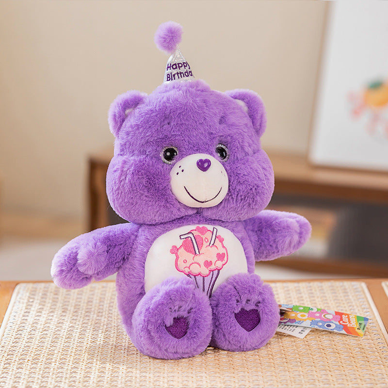 Angry Bear Rainbow Bear Plush Doll Love Bear Cute Doll Valentine's Day Gift