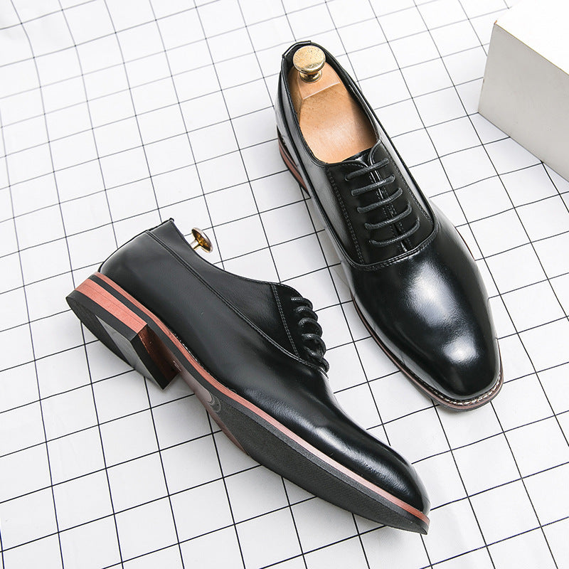 Men's Formal Leather Shoes - Lace Up Business Pointed Toe Oxford Shoes