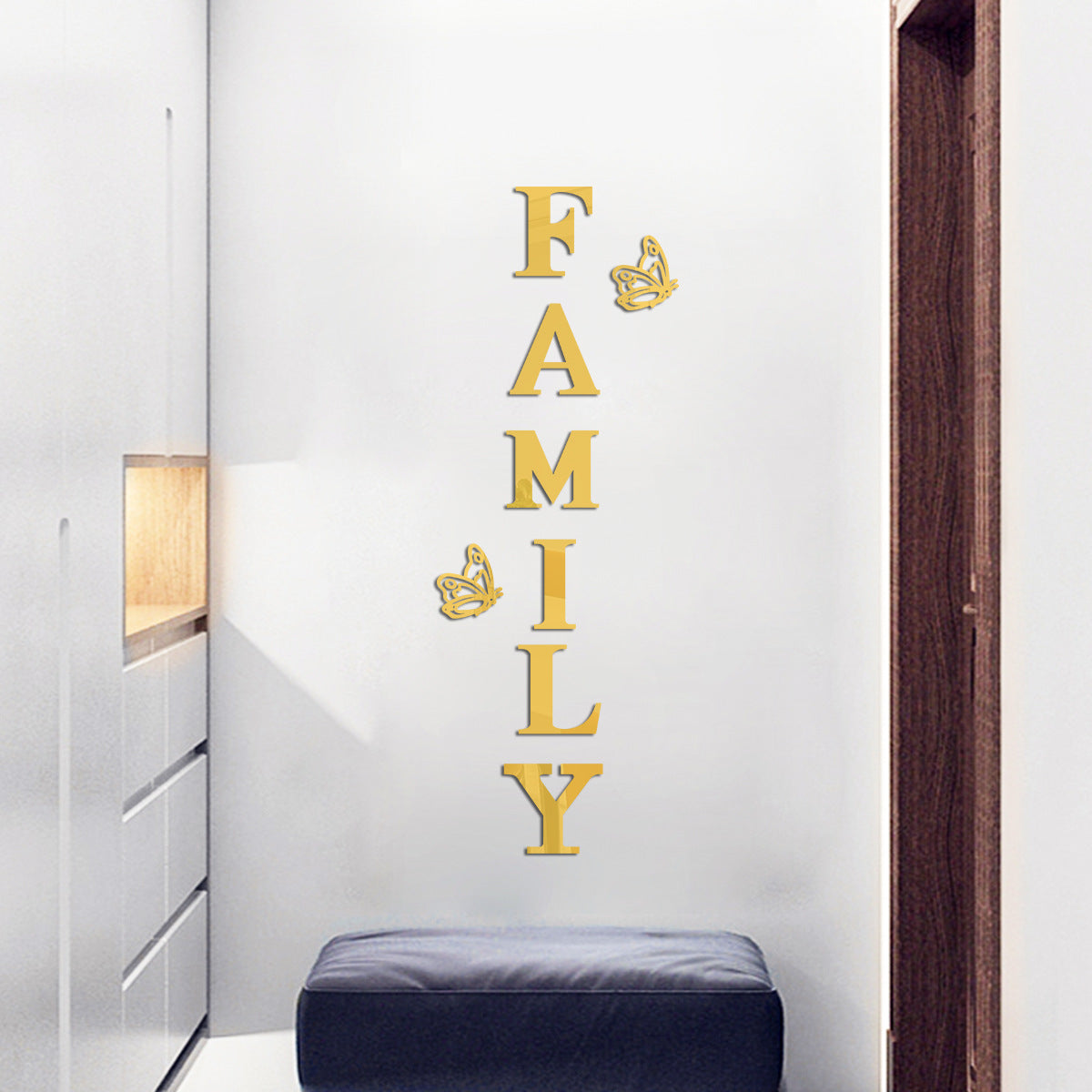 Acrylic wall stickers room entrance porch background decoration