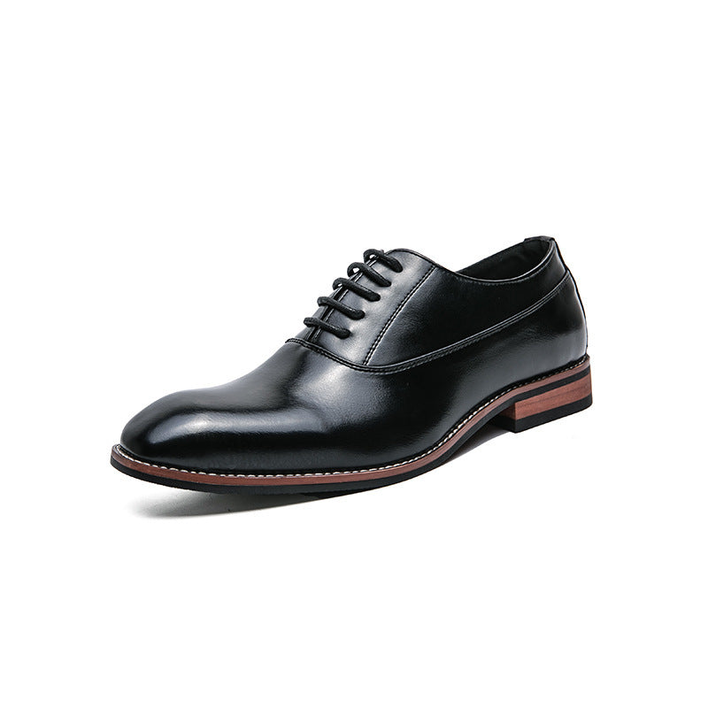 Men's Formal Leather Shoes - Lace Up Business Pointed Toe Oxford Shoes