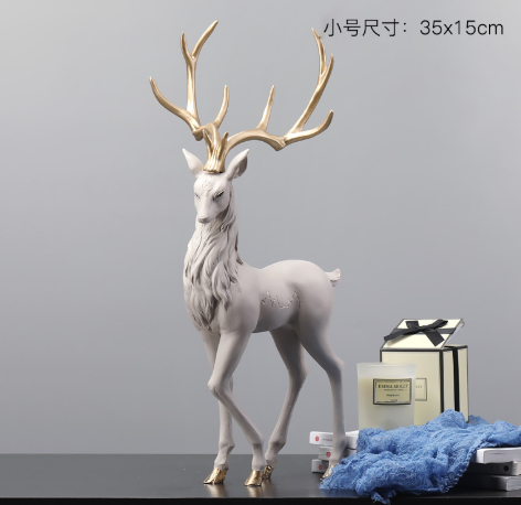 Elk ornaments foyer home decor creative furnishings TV wine cabinet decorations housewarming gifts