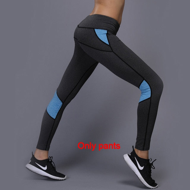 Women's Yoga Set - Breathable Gym T-Shirt + Compression Leggings Workout Clothes