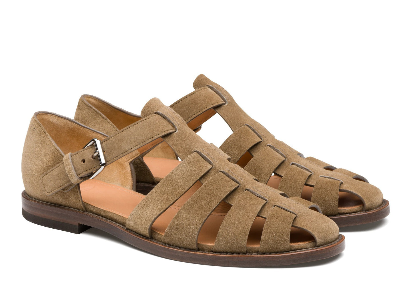Men's beach shoes with casual toe caps white breathable Roman men's sandals